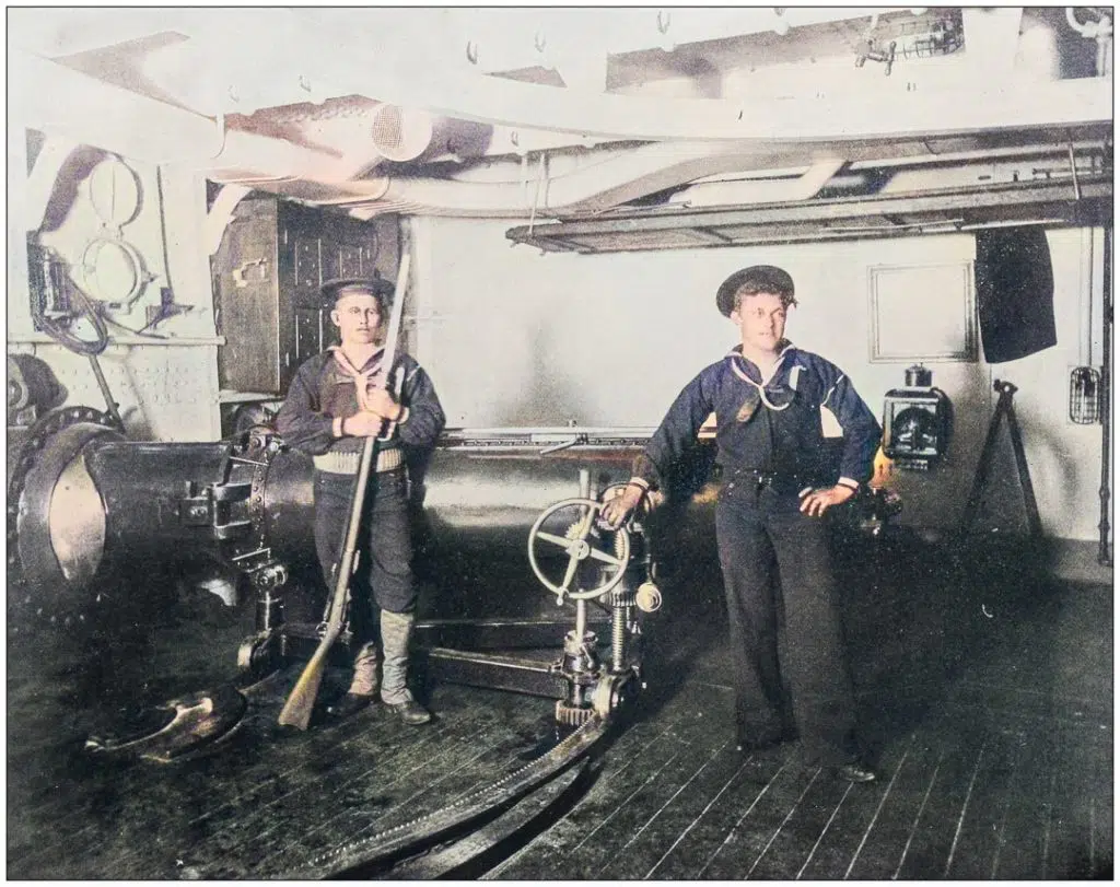 Antica foto storica della Marina e dell'Esercito degli Stati Uniti.